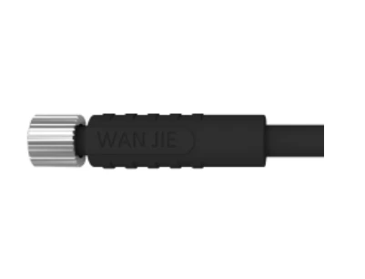 M5 Fêmea Reta Unshield A- Codificação 4PIN PVC 1.0M Fio
