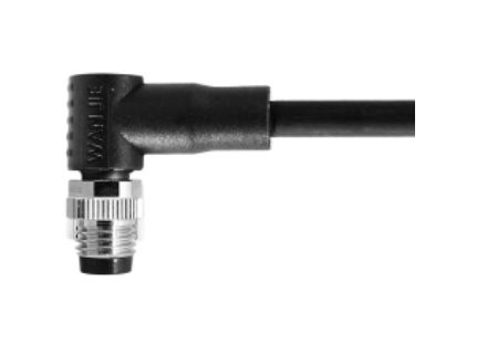 M8 macho ângulo reto UnShield A-Codificação 3PIN PUR 1.0M M8X1.0