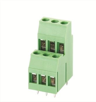 Bloco terminal dobro 5.0mm da braçadeira da gaiola da fileira 5.08mm
