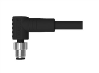 M5 Macho Ângulo Reto Unshield A- Codificação 3PIN PUR Fio 3.0M