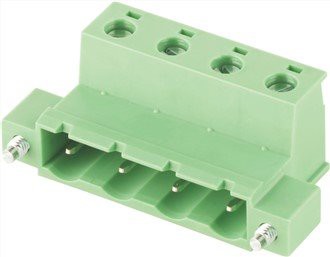 Conector terminal de passo macho fêmea de ângulo reto