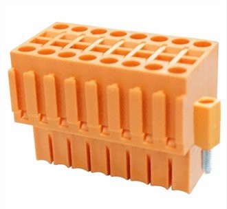 Conector de passo de 3,5 mm de nível duplo com plugue de mola com flange