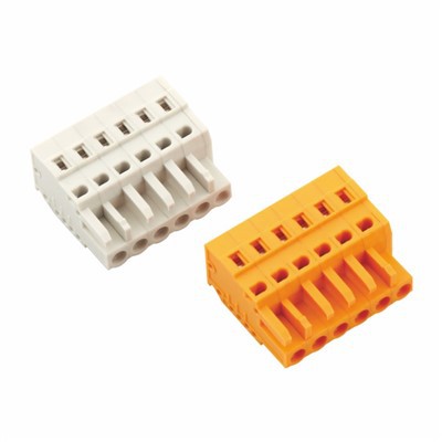 Bloco terminal fêmea com plugue de mola 5,0 / 5,08 mm